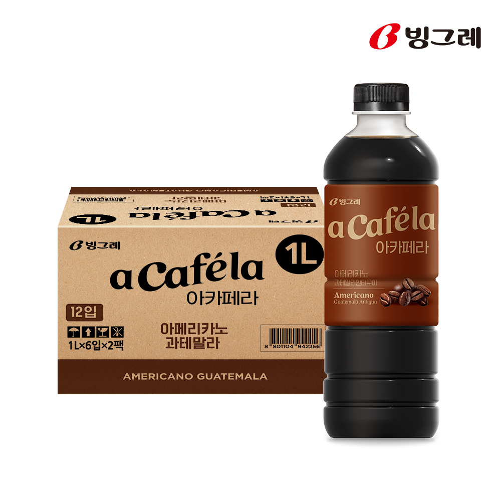 빙그레 아카페라 아메리카노 과테말라 안티구아, 1L, 12개 이미지 3