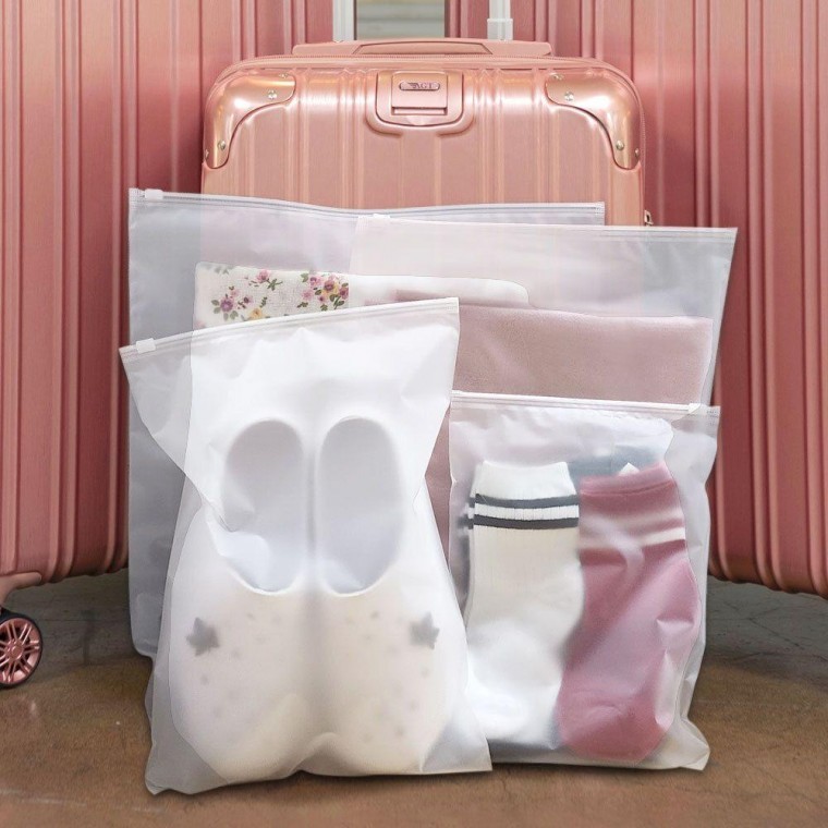 반투명 지퍼백 세트 여행파우치 케리어정리 화장품파 - 상품 이미지