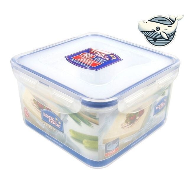 정사각 구조 밀폐 보관 용기 1.2L 식품 - 메인 이미지