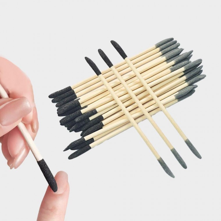 네일아트 일회용 양면형 우드스틱 샌딩 파일 50개입 - 메인 이미지