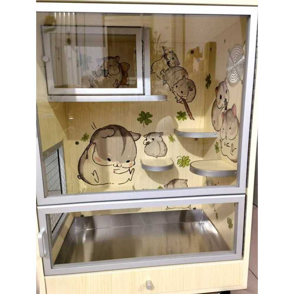 친칠라집 햄스터 은신처 대형 기니피그 원목 고슴도치 서랍 - 상품 이미지