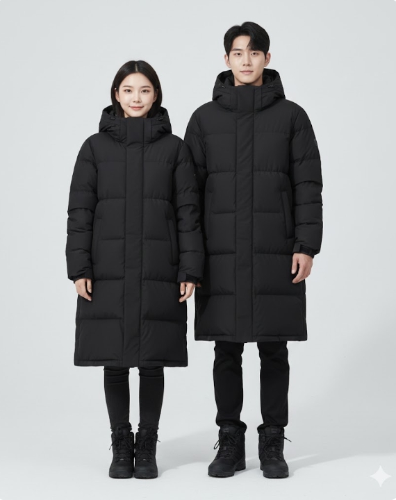 네파 25년 FW 공용 아웃도어 에센셀 덕다운 슈퍼 롱패딩 오리털 롱다운 패딩점퍼 - 상세 이미지 2