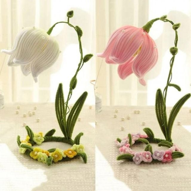DIY 은방울꽃 키트 화분 소품 만들기 핑크 - 메인 이미지