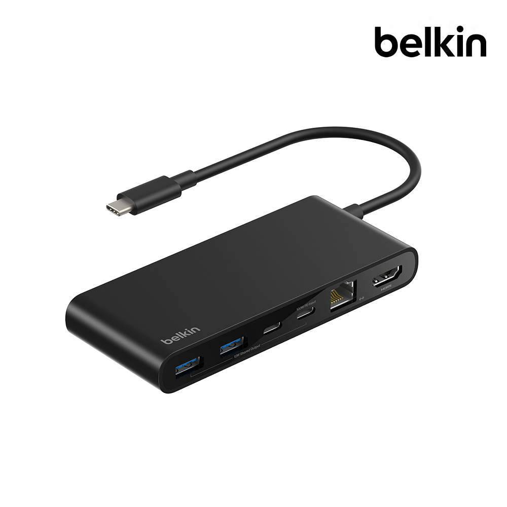 벨킨 8in1 유니버셜 USB C타입 멀티 허브 100W 기가비트 이더넷 INC024fq 맥북 노트북 USB확장 제품 이미지