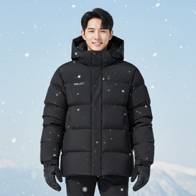 MILLET 밀레 남성 겨울 25FW 아웃도어 덕다운 헤비다운 패딩점퍼 - 메인 이미지