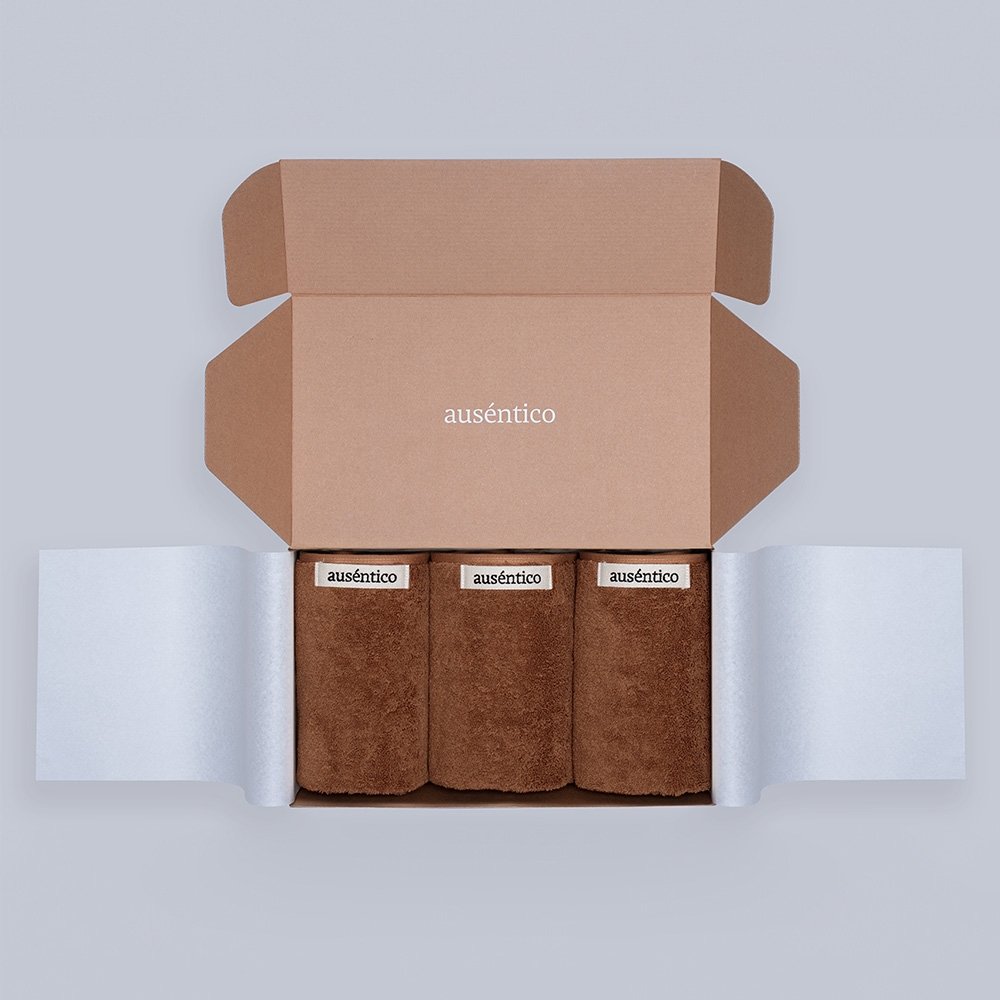 오센티코 페이스타올 선물세트 210g, 카멜브라운, 3장 - 상품 이미지