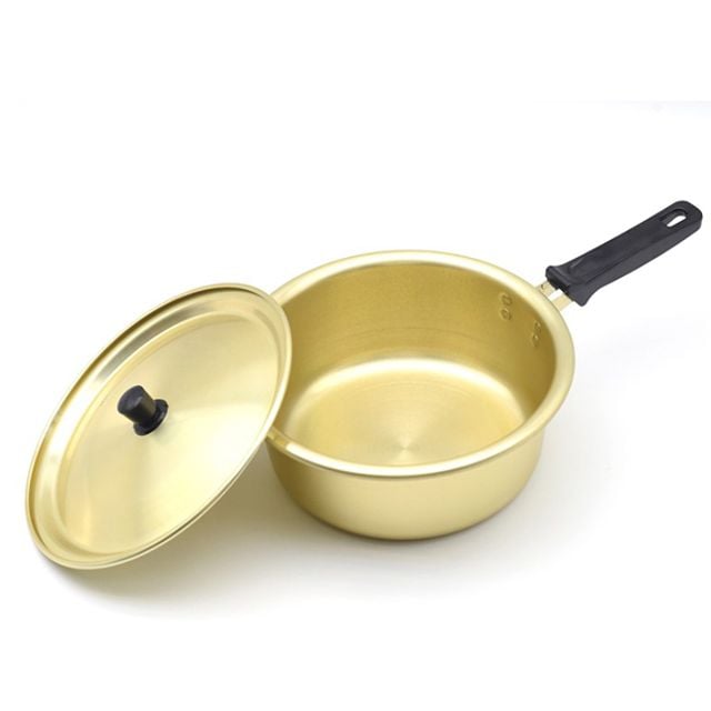 레트로 양은 냄비 찌게 라면 노란 편수 냄비 24cm 편수 24cm - 메인 이미지