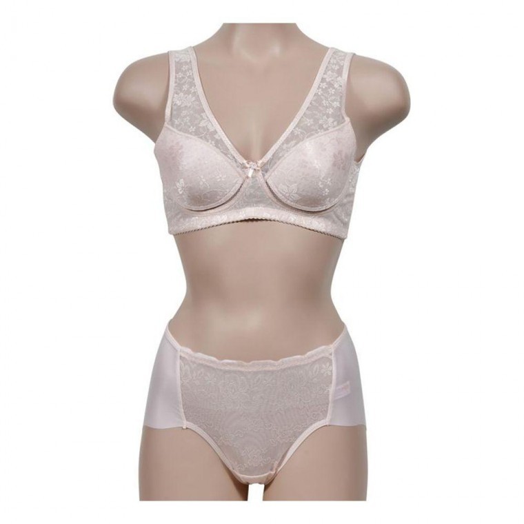 넘치는 여자미 플라워 레이스 브라팬티 세트 속옷 - 상품 이미지