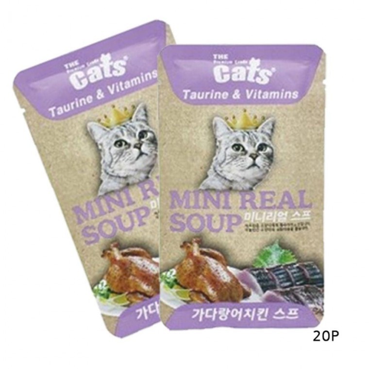 20P 습식 40g 고양이 미니리얼 가다랑어치킨 - 상품 이미지