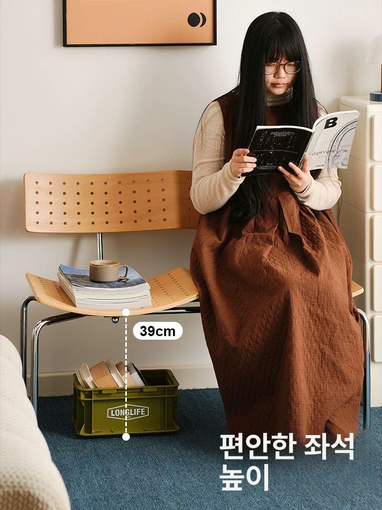 2인용 의자 벤치 현관의자 가정용 식탁 등받이 - 상세 이미지 2