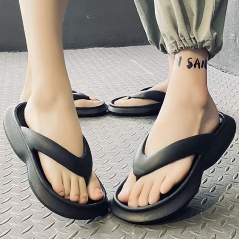 남녀 공용 플립플랍 쪼리 키높이 슬리퍼 여름 샌들 - 상품 이미지