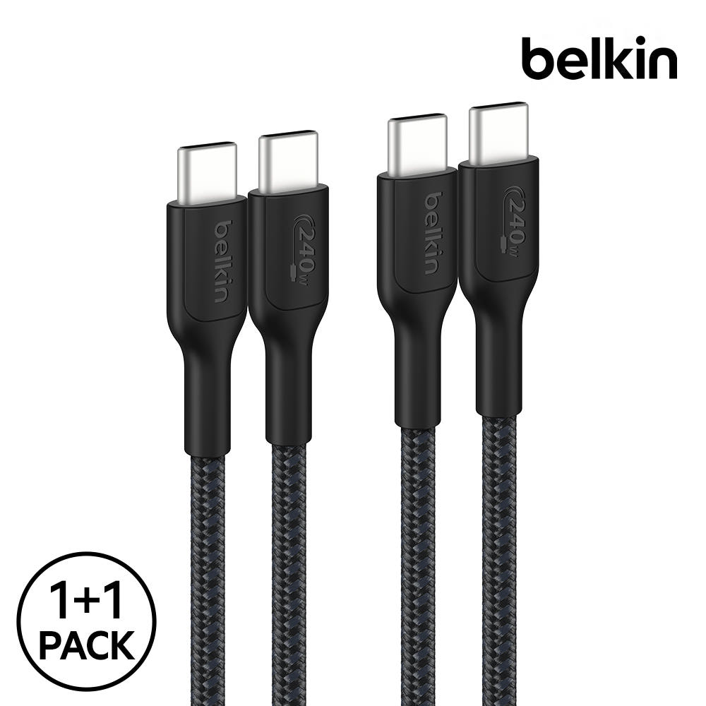 벨킨 240W USB-C to C 브레이디드 충전 케이블 CAB025fq 블랙 2개 2m 가격 비교 벨킨공식몰 벨킨 240W USB-C to C 브레이디드 충전 케이블 CAB025fq 블랙 2개 2m