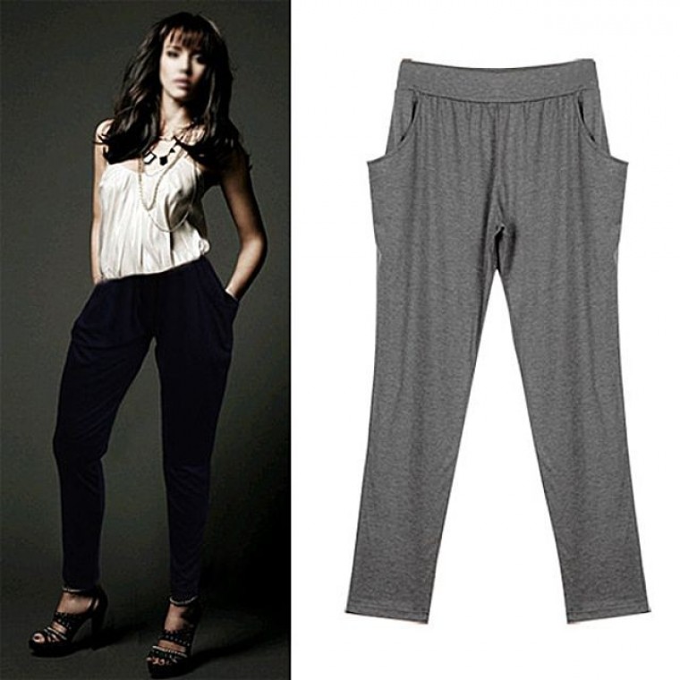 옆포켓 TR 배기팬츠 DK-0573 바지 팬츠 - 상품 이미지