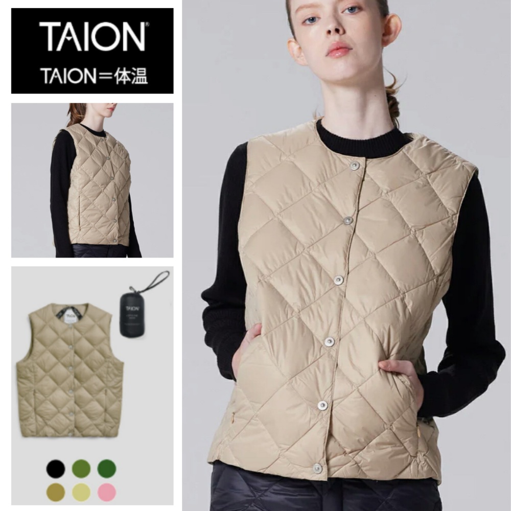 타이온 여성 경량 다운베스트 패딩조끼 TAION-W004BCI 블랙 M - 메인 이미지