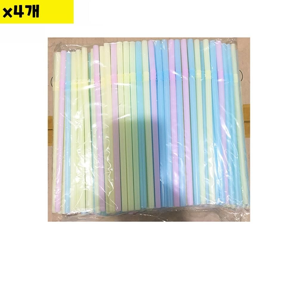 식자재 용품 혼합빨대 21cm 350입 X4개 - 상품 이미지