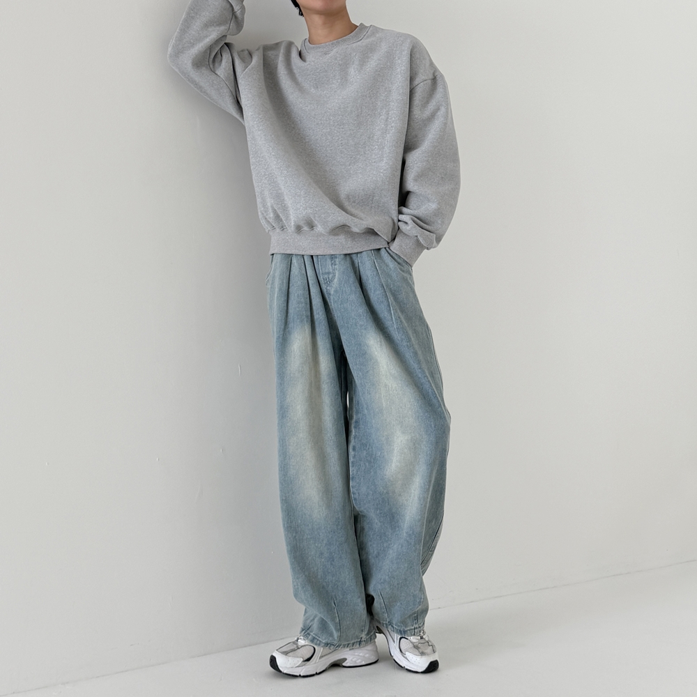통청바지 벌룬데님 남자와이드청바지 이미지 6
