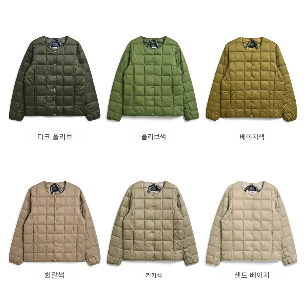 타이온 여성 베이직 크루넥 경량 다운자켓 경량패딩 TAION-W104 블랙 S 이미지 8