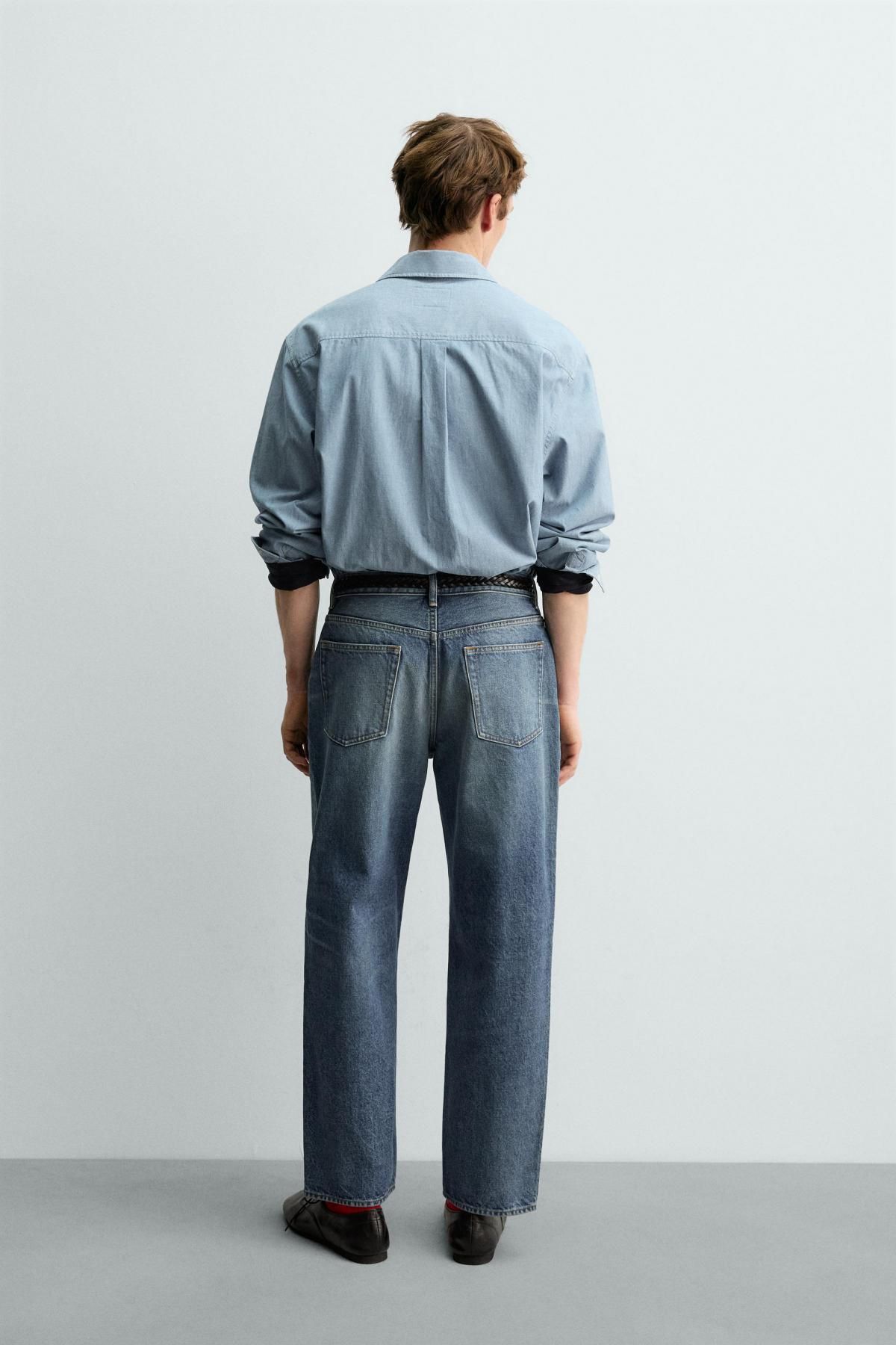 자라 릴렉스 스트레이트핏 진 X 아론 레빈 3991/491 MID-BLUE - 상세 이미지 4
