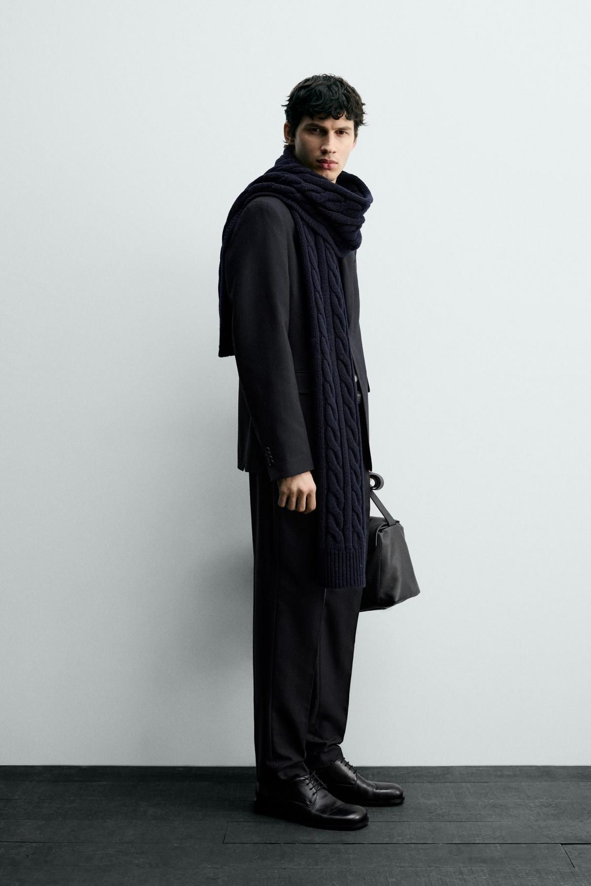 자라 울 핀스트라이프 테일러드 재킷 1564/104 NAVY BLUE - 상세 이미지 5