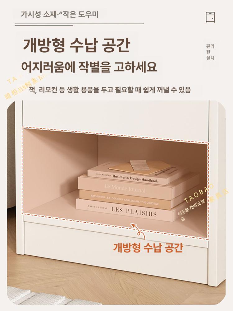 비밀 금고 침대 협탁 서랍 소형 수납장 스마트 귀중품 보관함 - 상세 이미지 4