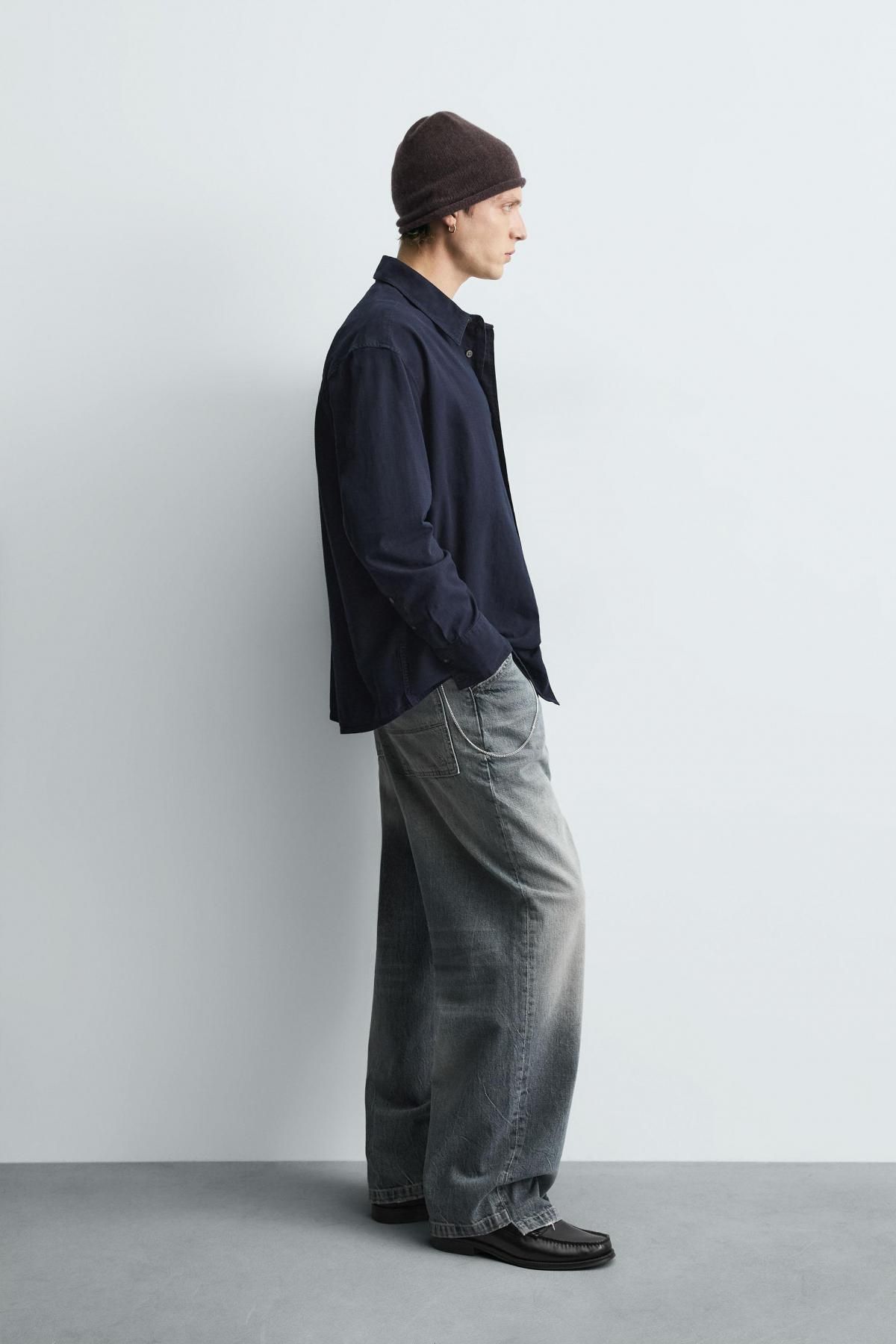 자라 테크니컬 와이드 배기핏 데님 팬츠 6688/307 BLUE - 상세 이미지 5