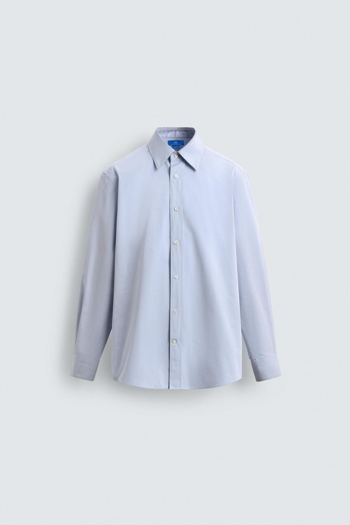 자라 코튼 레귤러핏 포멀 셔츠 X 아론 레빈 4068/987 SKY BLUE - 상품 이미지