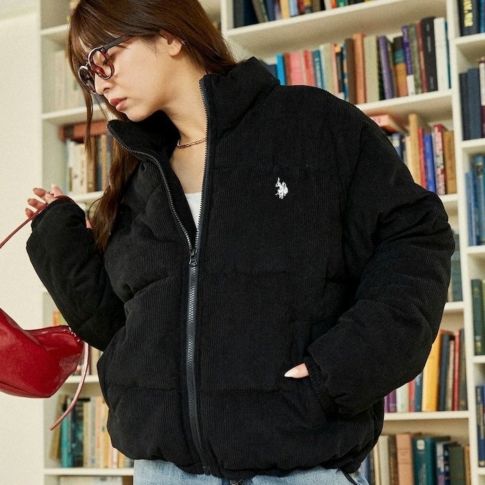 프릭스스토어X폴로 코듀로이 안솜 자켓 여성 패딩 점퍼 25FW 화이트 이미지 8