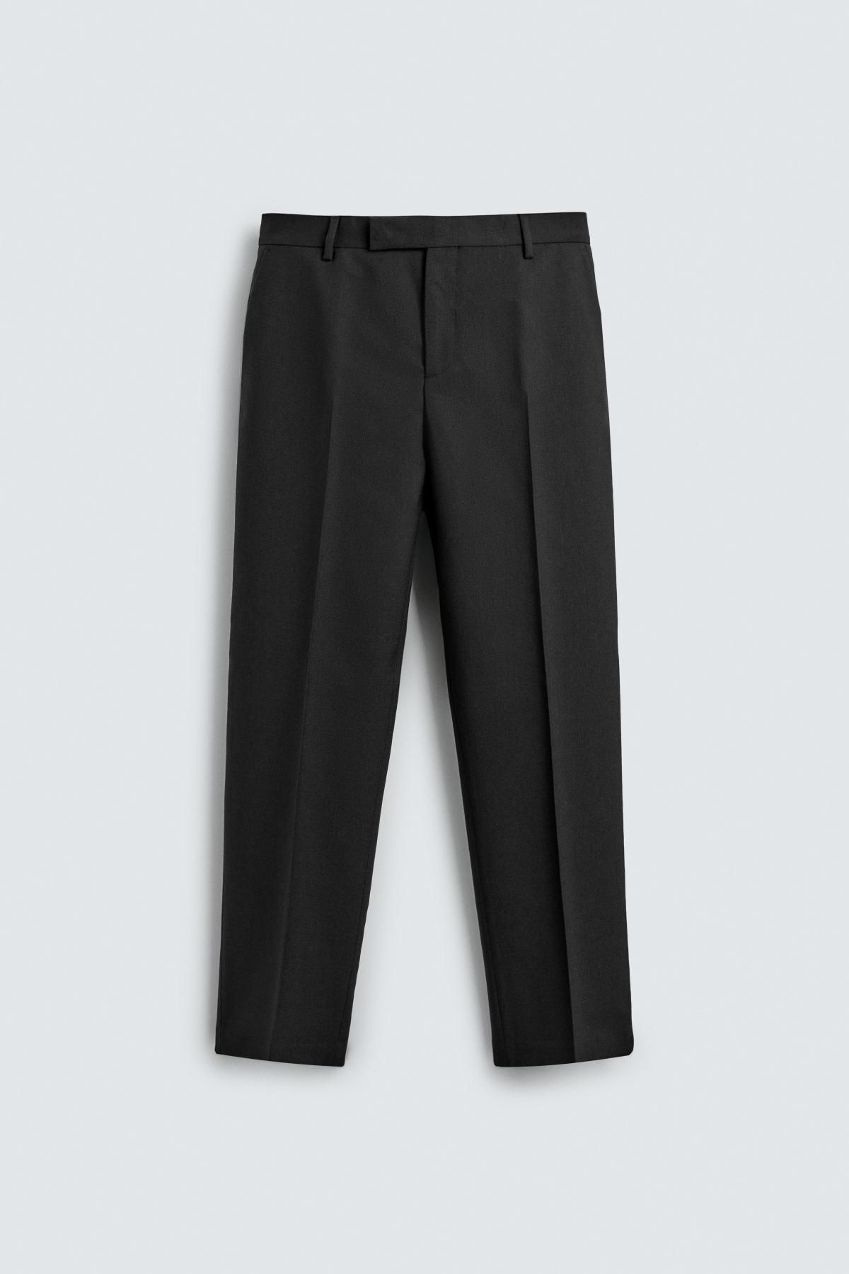 자라 울 정장 팬츠 레귤러핏 X 아론 레빈 4106/894 BLACK - 상세 이미지 5