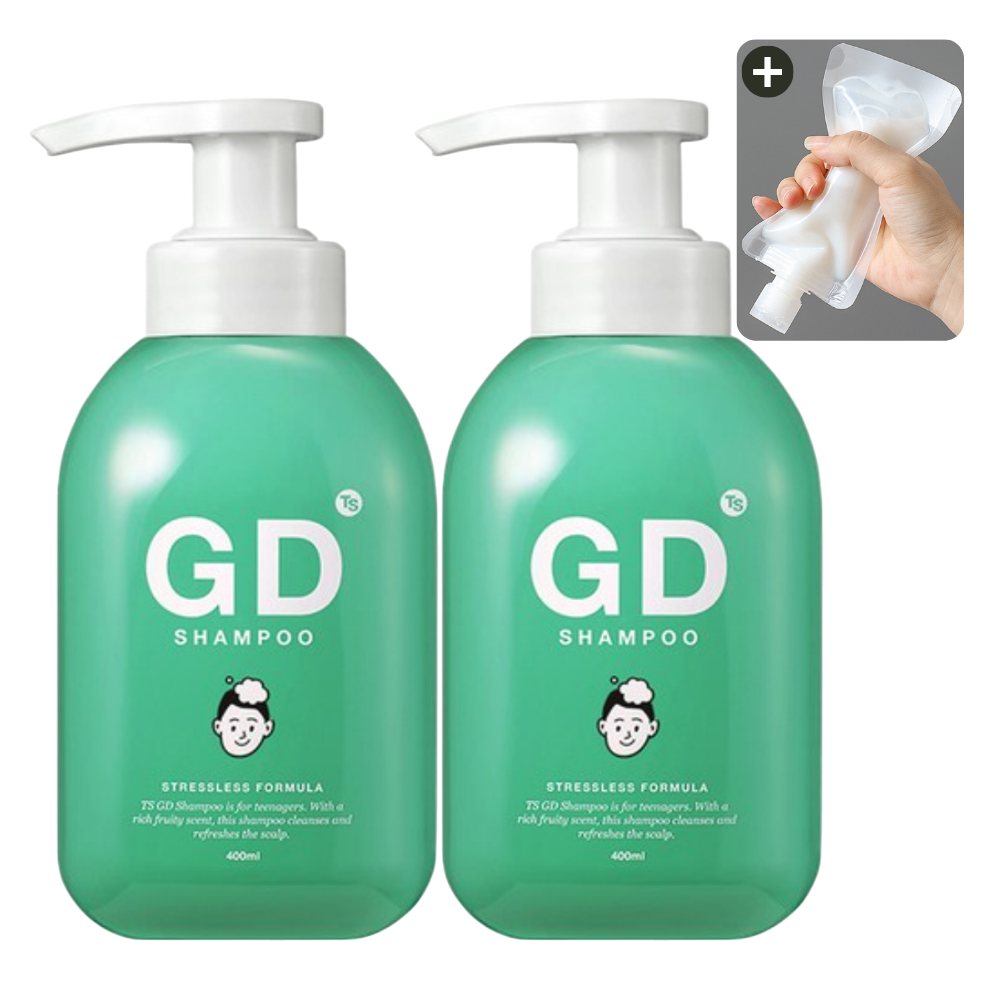 TS 지디 샴푸 청소년 +소분 파우치 400g, 2개 - 상품 이미지