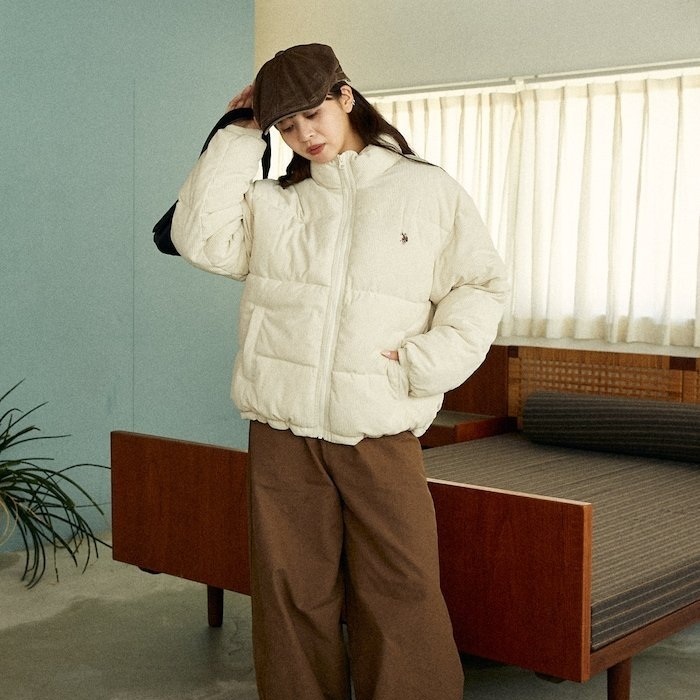 프릭스스토어X폴로 코듀로이 안솜 자켓 여성 패딩 점퍼 25FW 화이트 - 상세 이미지 5