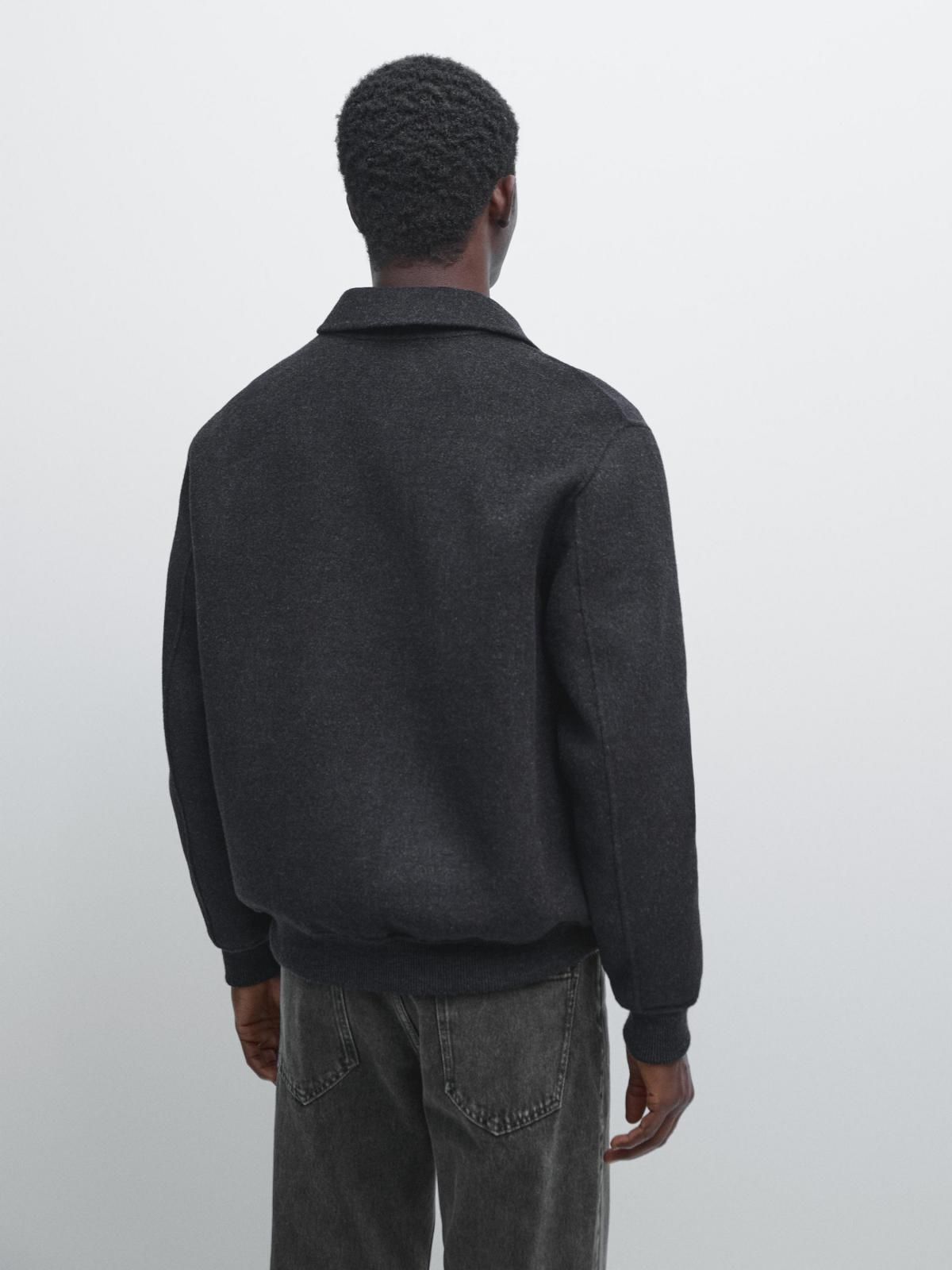 마시모두띠 테크니컬 울블렌드 집업 재킷 포켓 2846/382 ANTHRACITE GREY - 상세 이미지 4