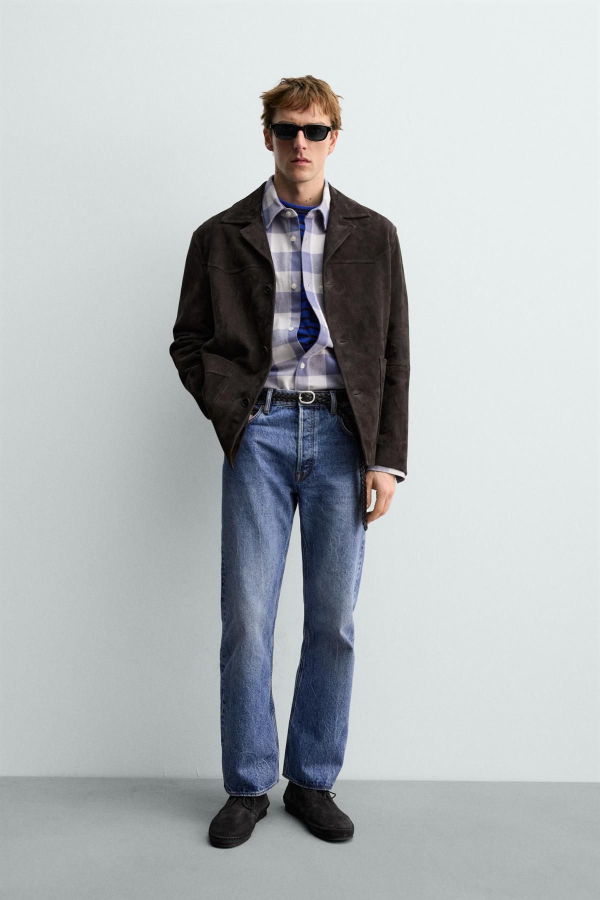 자라 스웨이드 레더 오버셔츠 X 아론 레빈 5127/200 DARK BROWN - 상세 이미지 2