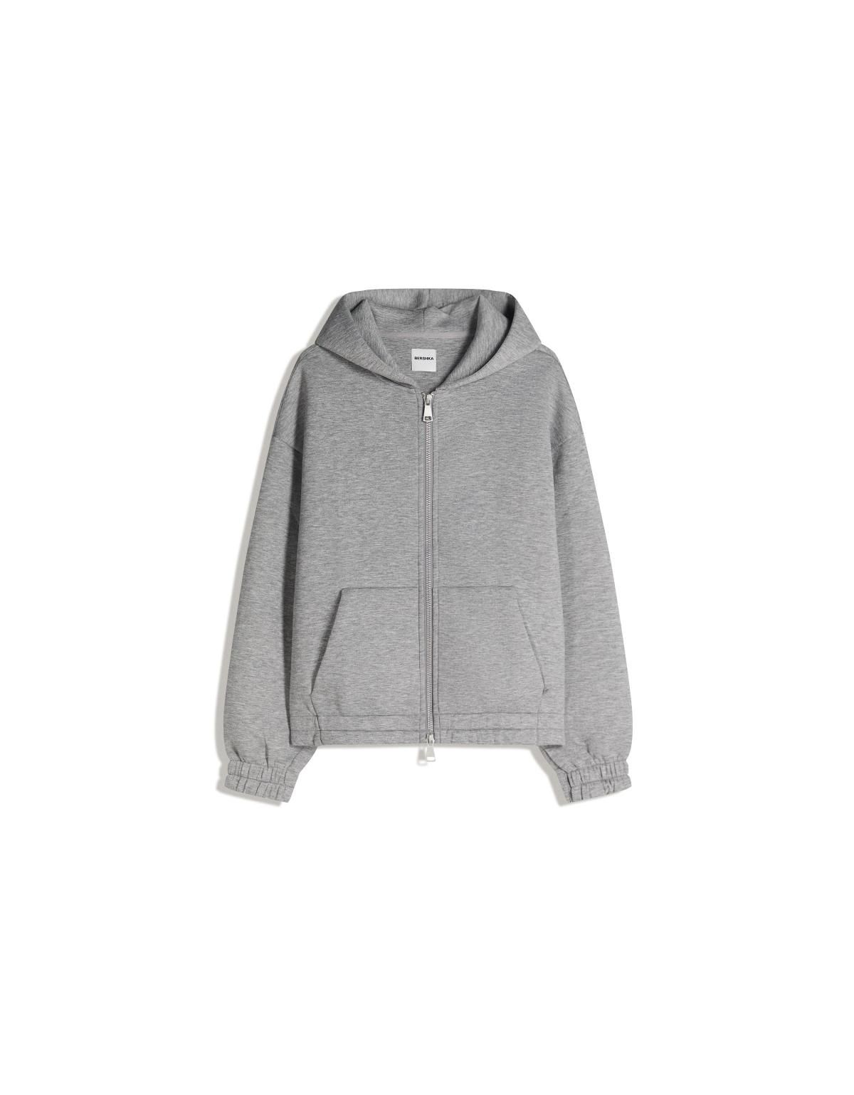 버쉬카 네오프렌 집업 후드 스웨트셔츠 0847/741 GREY - 상세 이미지 3
