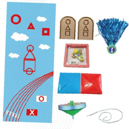 전통놀이 게임세트 민속놀이 추억놀이 팽이 딱지 구슬치기 무궁화꽃 어린이 체험학습