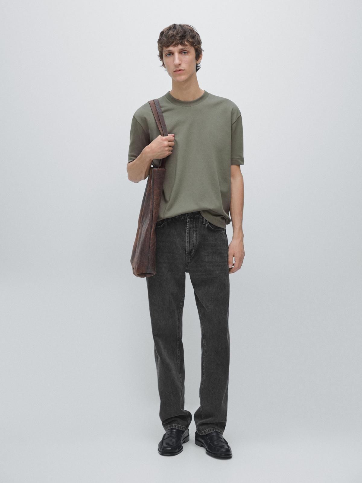 마시모두띠 코튼 미디움웨이트 반팔 티셔츠 1418/212 MOSS GREEN - 상세 이미지 2