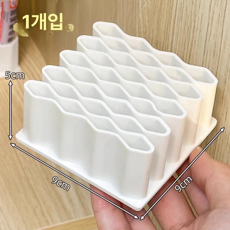 가정용 소프트폼 연고 정리대 데스크탑 분리형 약품 화장품 정리함 화이트 1개입 - 상품 이미지