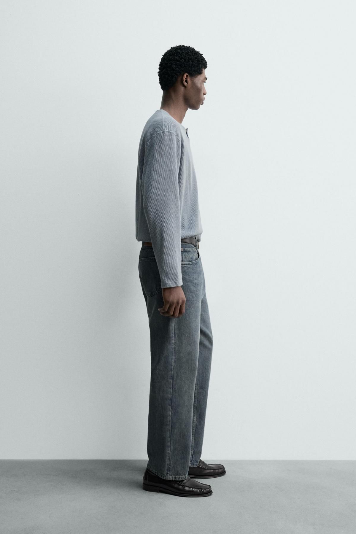 자라 이탈리안 데님 빈티지 워싱 플레어 진 3991/375 BLUE / GREY - 상세 이미지 5