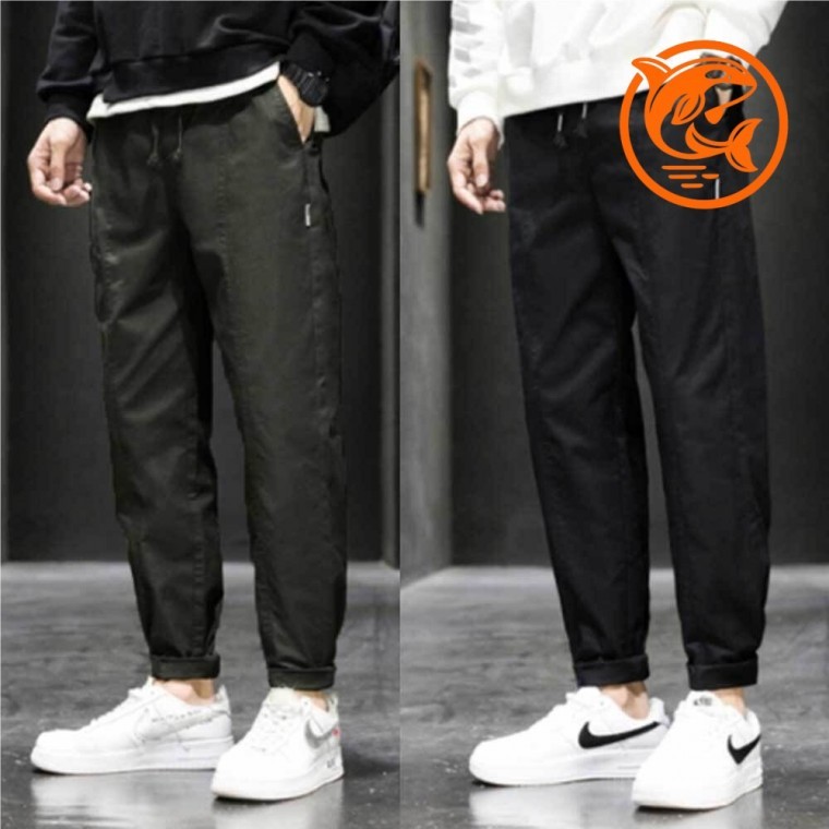 편안한 세미 와이드핏 남성 면바지 캐주얼 일상복 데일리 슬랙스 - 상품 이미지