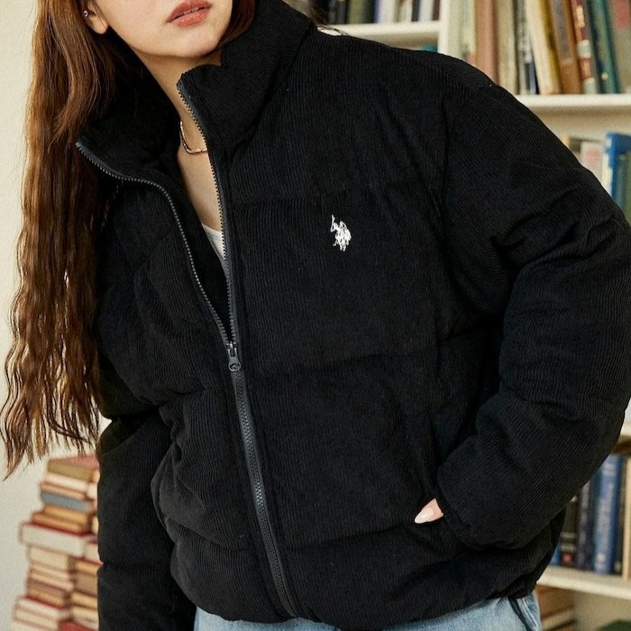 프릭스스토어X폴로 코듀로이 안솜 자켓 여성 패딩 점퍼 25FW 화이트 이미지 6