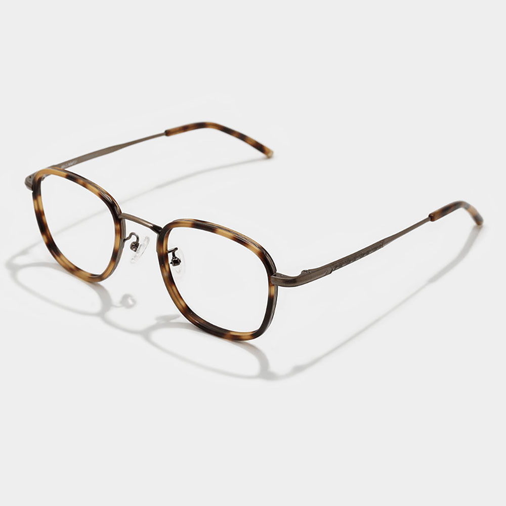 아키하루 1005 긱시크 티타늄 호피 뿔테안경 블루라이트차단 남자 여자 시력보호 패션 안경