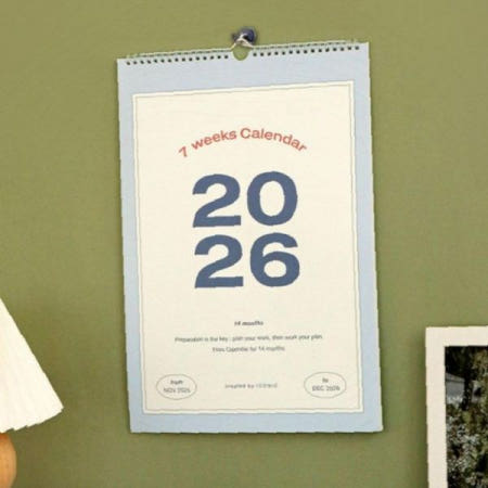 벽걸이 달력 이천이십육년 월별 미니멀 디자인 화이트 인테리어 사무실 홈오피스 스케줄 관리