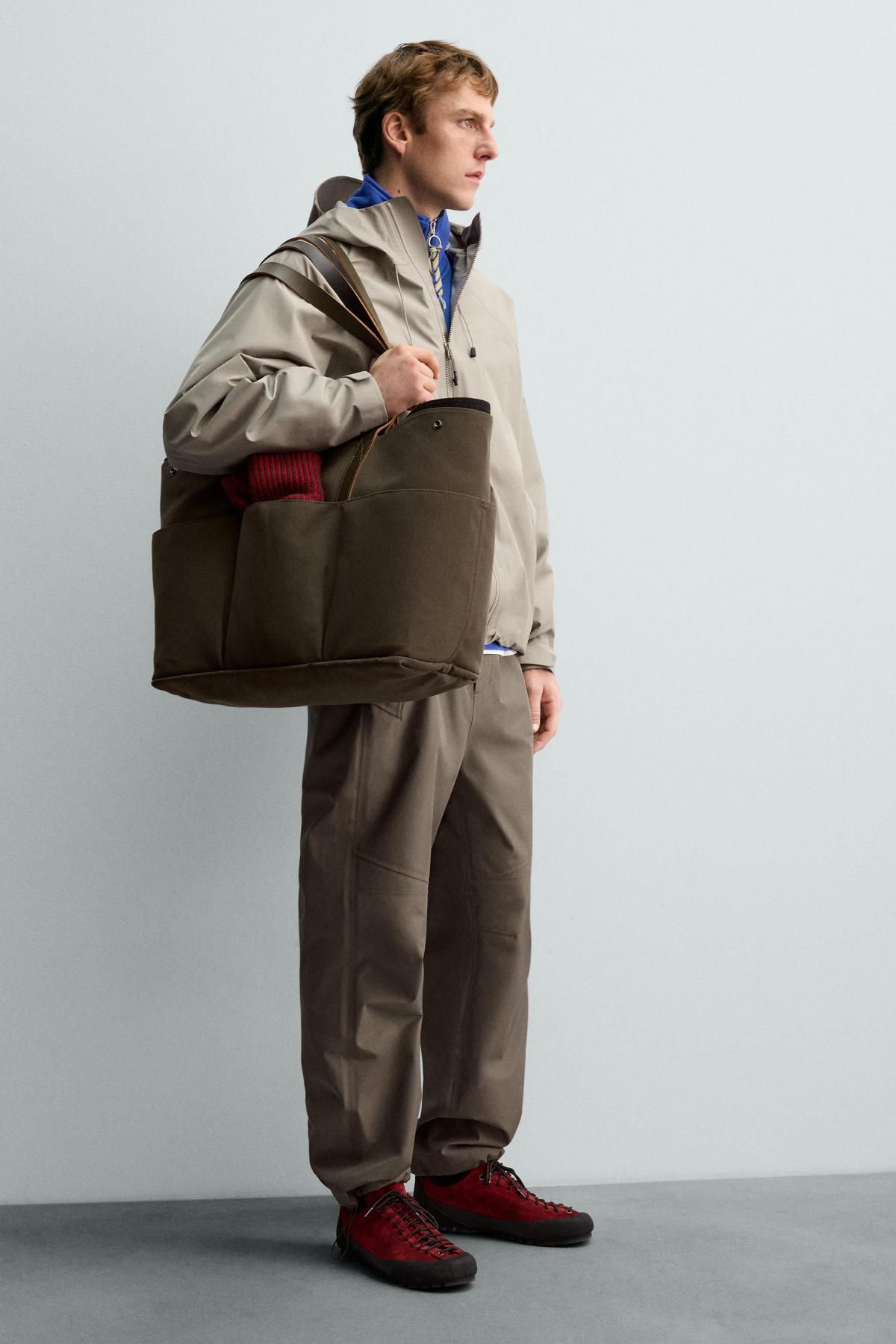 자라 가죽 토트백 X 아론 레빈 3398/720 KHAKI GREEN - 상세 이미지 3