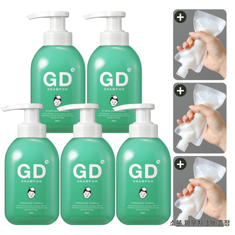 TS 지디 샴푸 청소년 +소분 파우치 400g, 5개 - 상세 이미지 4