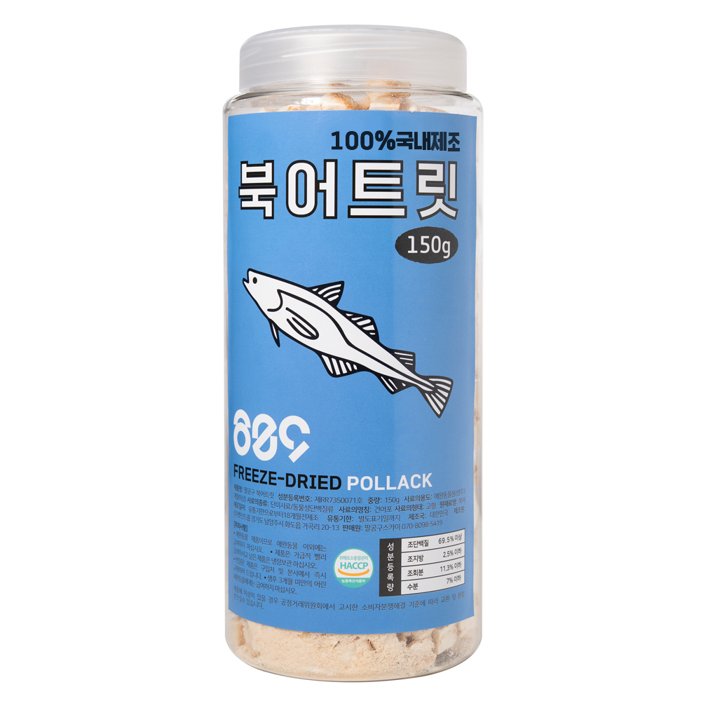 동결건조간식 대용량 강아지 고양이트릿 북어, 150g, 1개 - 상품 이미지