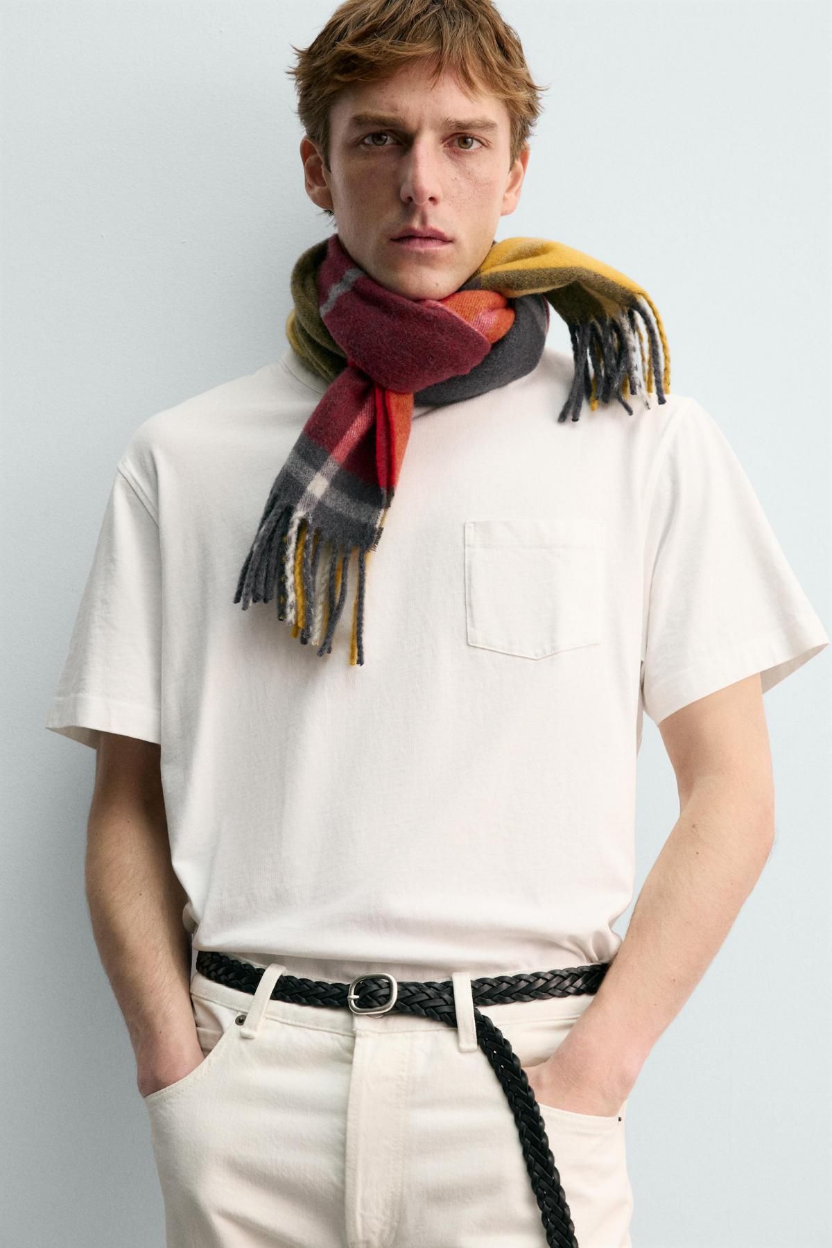 자라 포켓 반팔 티셔츠 X 아론 레빈 1887/383 WHITE 이미지 6