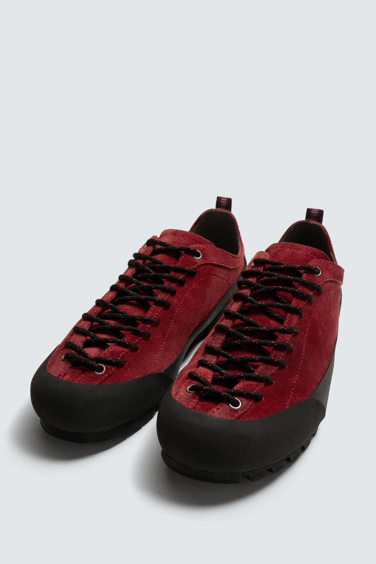자라 스웨이드 비브람 스니커즈 X 아론 레빈 2272/720 RED - 상세 이미지 5