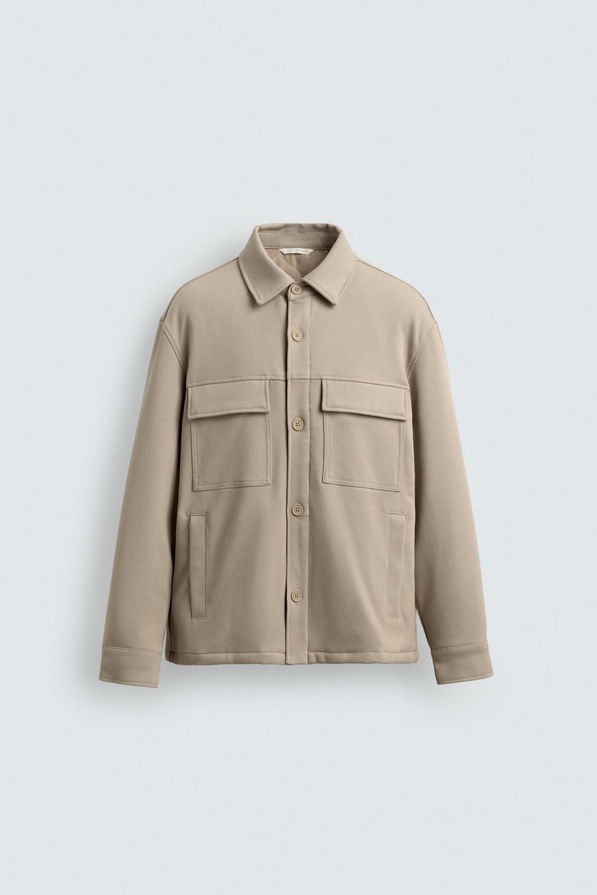 자라 소프트 패디드 오버셔츠 베이지 3918/612 BEIGE - 상품 이미지