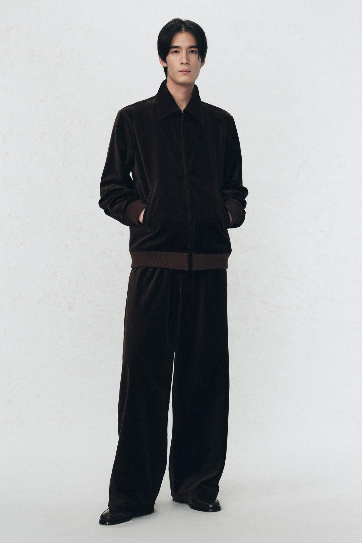 자라 레귤러핏 벨벳 재킷 X 소시오츠키 7380/650 BROWN - 상세 이미지 2