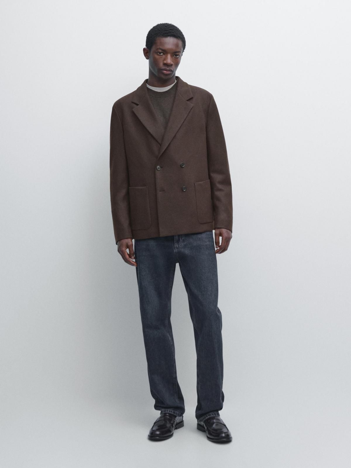 마시모두띠 더블브레스트 울 블레이저 브라운 2583/350 BROWN - 상세 이미지 2