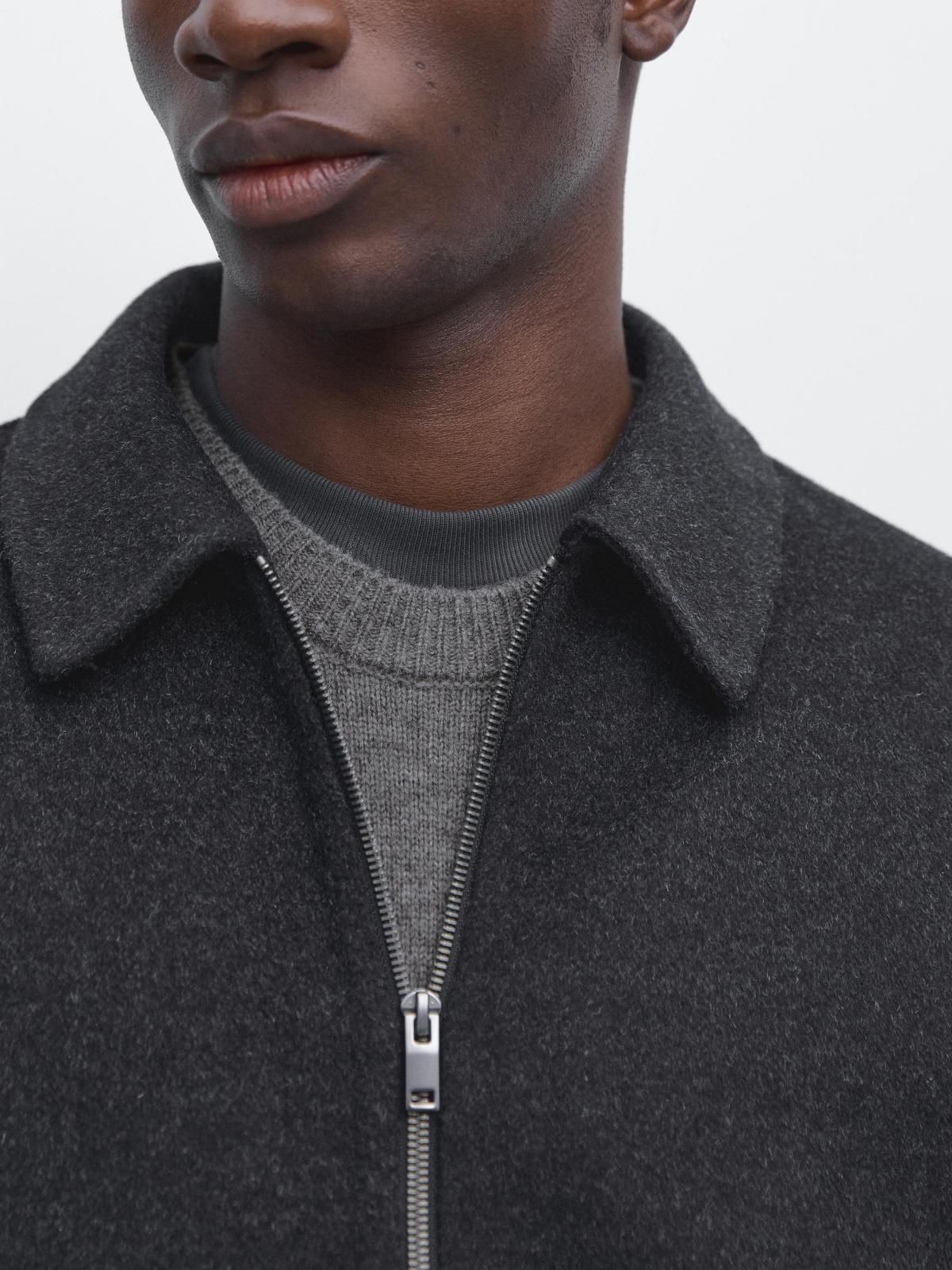 마시모두띠 테크니컬 울블렌드 집업 재킷 포켓 2846/382 ANTHRACITE GREY - 상세 이미지 5
